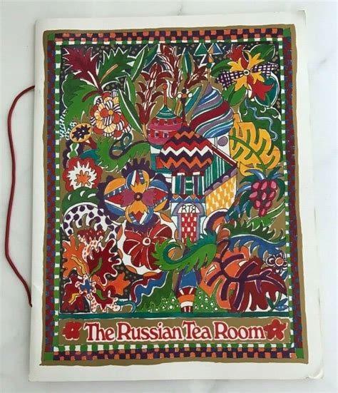 Russian Tea Room Menu New York City Vintage RICHARD GIGLIO Cover Art NYC 1970s