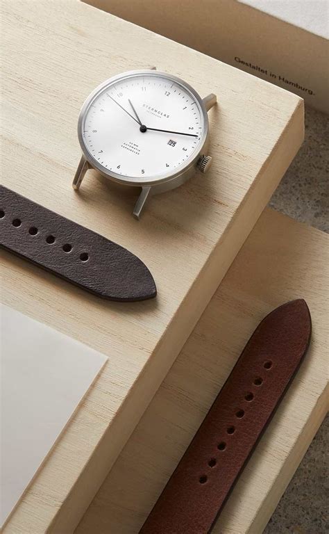 Sternglas Zirkel white silver with different straps | Minimalist watch ...