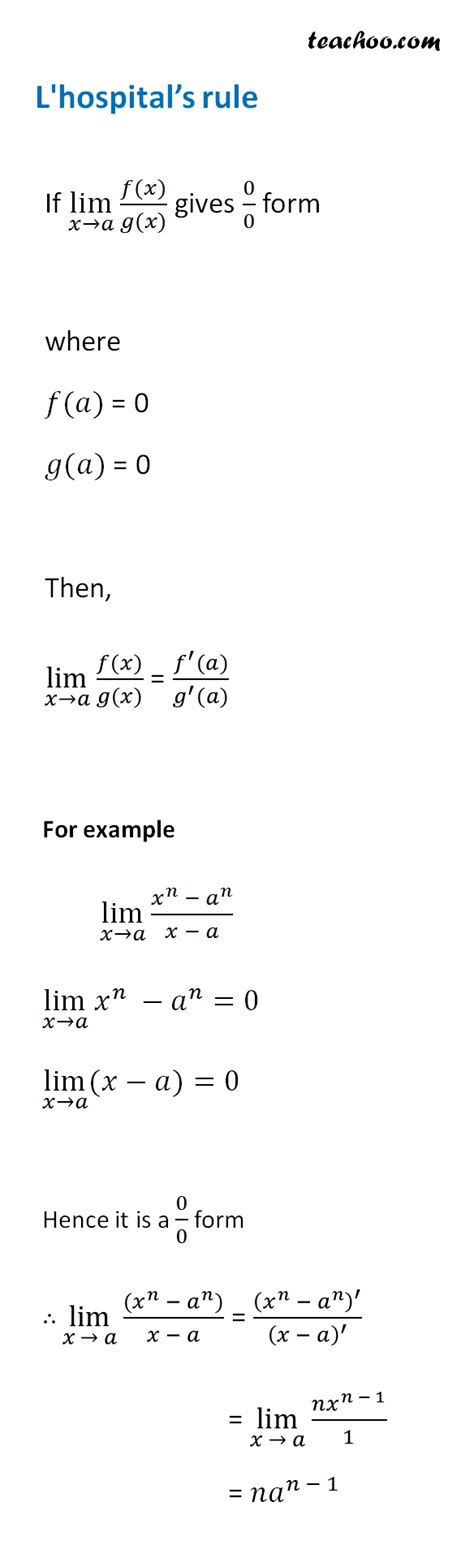 Limits Formula Sheet - Chapter 13 Class 11 Maths Formulas - Teachoo