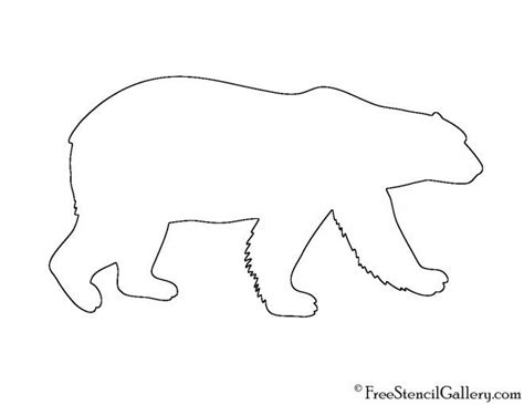 Polar Bear Silhouette Stencil | Bear silhouette, Polar bear color ...