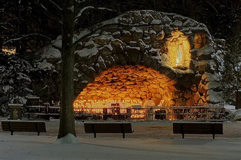 Notre Dame Subway Alumni Station: Lighting a Candle at the Grotto