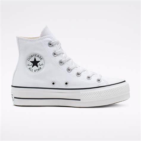 Chuck Taylor All Star Canvas Platform High Top in White/Black/White ...