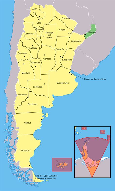 Mapa da província de Misiones - Argentina | MapasBlog