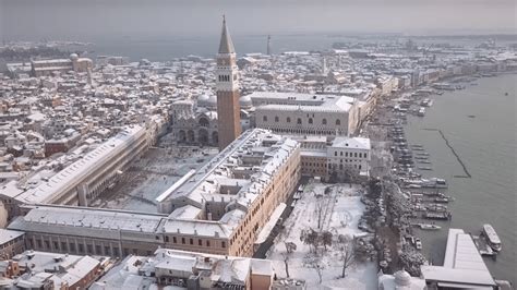 VIDEO: Beautiful Drone Footage Shows Venice, Italy Covered in White after Rare Snowfall - SnowBrains