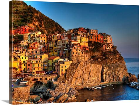 Sunset On Manarola, Italy Wall Art, Canvas Prints, Framed Prints, Wall Peels | Great Big Canvas