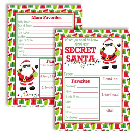 Secret Santa Gift Exchange Secret Santa Questionnaire Office Singapore | ubicaciondepersonas ...