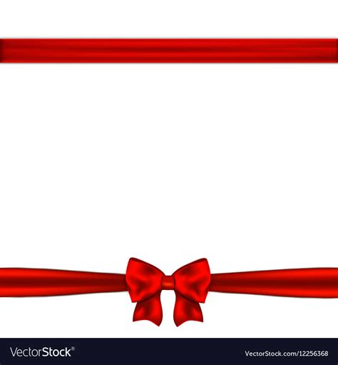 Red Ribbon Bow Horizontal Border Stock Vector Illustration Of Page | My ...