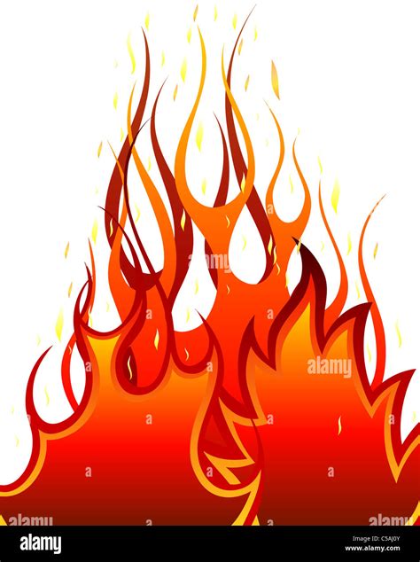 Inferno fire vector background for design use Stock Photo - Alamy