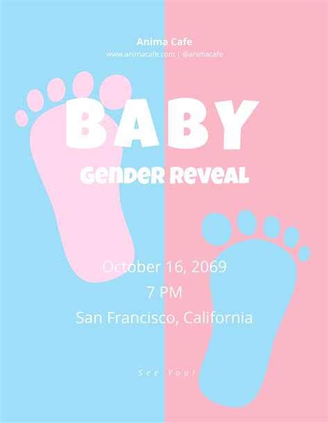 Gender Reveal Baby Shower Flyer in PSD, Illustrator, PDF, Word ...