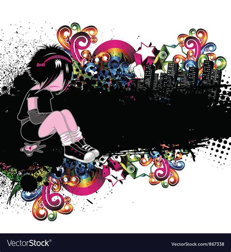 Emo kid Royalty Free Vector Image - VectorStock