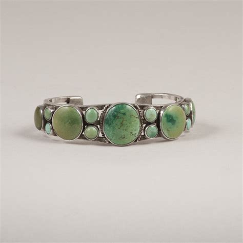 1940's Navajo Green Turquoise Bracelet