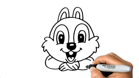 How to DRAW CHIP from Chip and Dale Easy Step by Step - YouTube