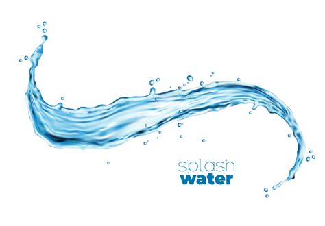 Transparent water wave splash and flow with drops 23542473 Vector Art at Vecteezy