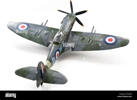 Supermarine Spitfire Mk24, WW11, RAF markings. 1:32 fine scale model on white studio background ...