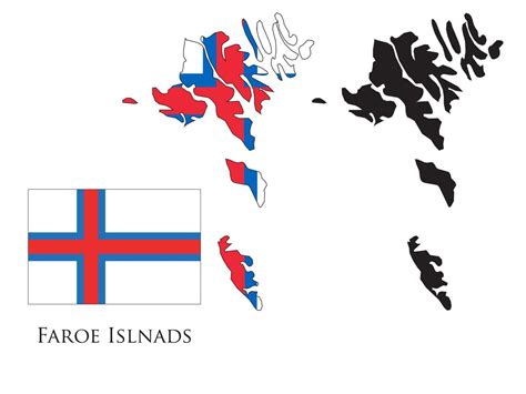 faroe islands flag and map illustration vector 21822862 Vector Art at ...