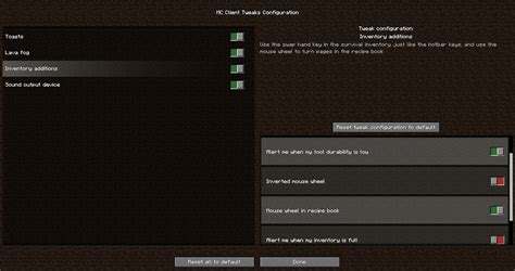 MC Client Tweaks - Mods - Minecraft - CurseForge