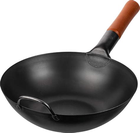 YOSUKATA Carbon Steel Wok Pan – 11.8 in/30 cm Woks and Stir Fry Pans ...