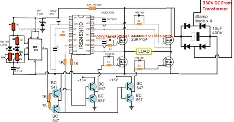 Simple IC 555 Inverter Circuit