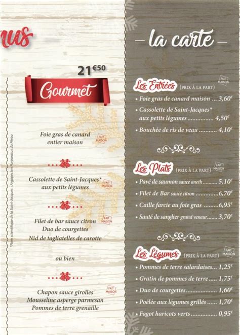 SPAR - Menu de fetes