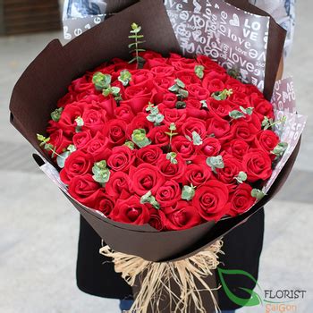 Bouquet of 99 red roses