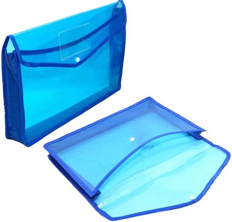 Envelope Folder,Transparent Poly-Plastic A4 Documents File Storage Bag ...