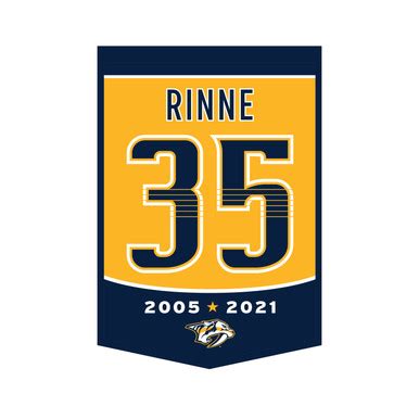 Pekka Rinne Retirement Banner 12x18 - Nashville Predators Locker Room