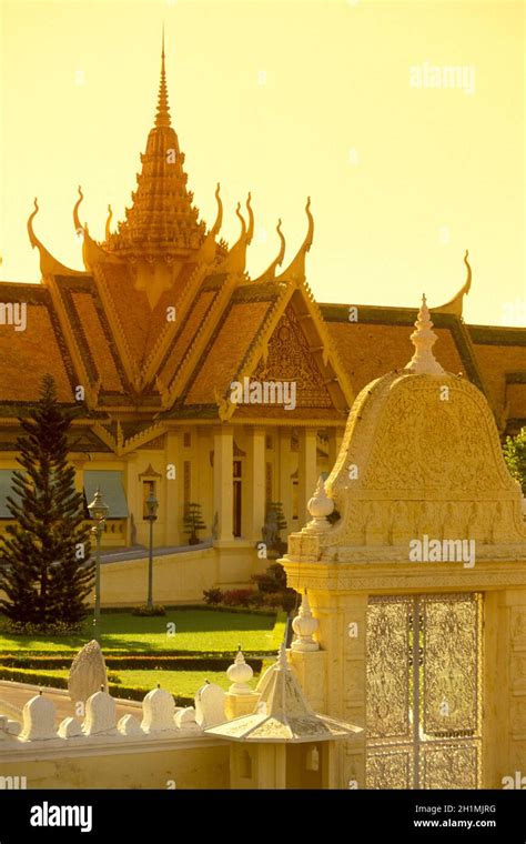 the architecture of the Royal Palace in the city of Phnom Penh of ...