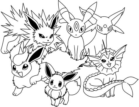 Pokemon Evolution Coloring Page