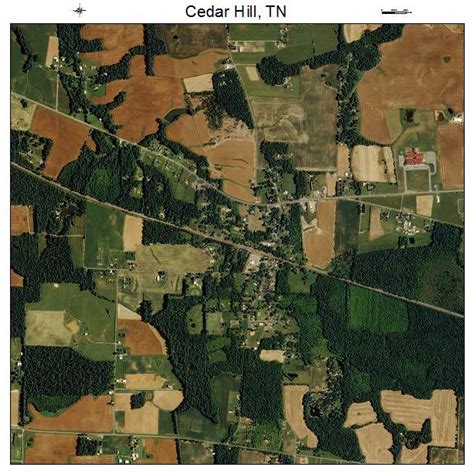 Aerial Photography Map of Cedar Hill, TN Tennessee