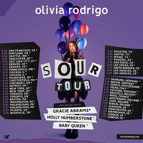 Olivia Rodrigo – SOUR Tour Setlist Lyrics | Genius Lyrics