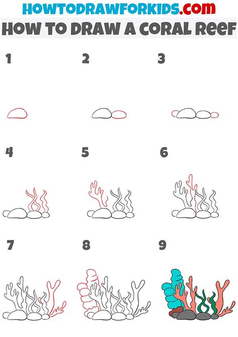 How to draw a coral reef – Artofit