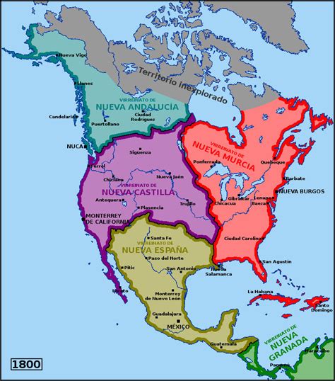 Spanish North America in 1800 by matritum on DeviantArt