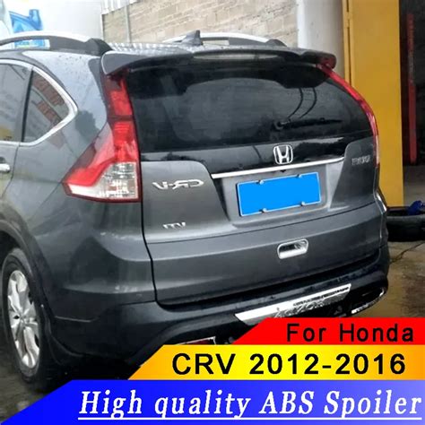 100% fit car model high ABS material rear spoiler For Honda CRV CR V car rear window spoiler ...