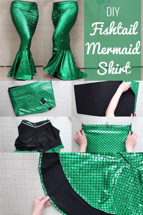 DIY Fishtail Mermaid Skirt with Train for Belly Dance, Halloween ...