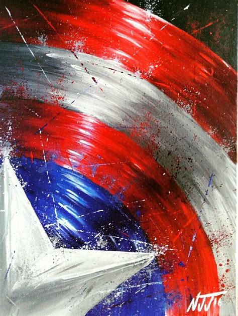 Captain America Shield Painting at PaintingValley.com | Explore ...