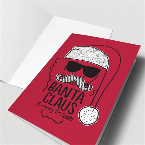 'banta claus' funny christmas card by the good mood society | notonthehighstreet.com