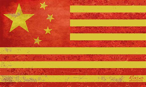 Chinese American Flag Painting by Tony Rubino - Fine Art America