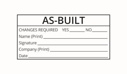 As-Built engineering and construction stamp