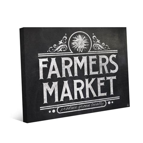 Farmers Market Sign Chalkboard Artwork is printed on quality poly ...