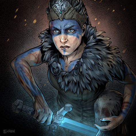 Hellblade: Senua’s Sacrifice By Lei Ren | Comic books art, Senuas sacrifice, Drawings