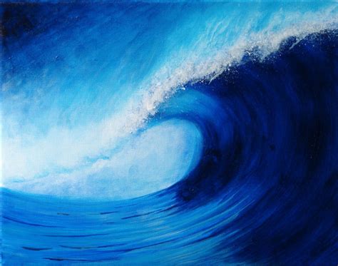 FREE SHIPPING, Surf Art Wave Painting Hand Painted Tropical Art | aftcra