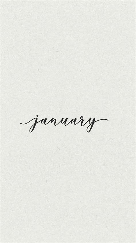 Download Minimalist January Calligraphy Wallpaper | Wallpapers.com