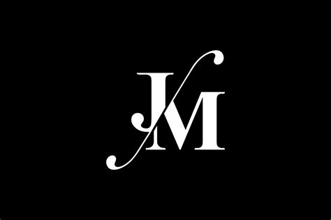 JM Monogram Logo Design By Vectorseller | TheHungryJPEG.com