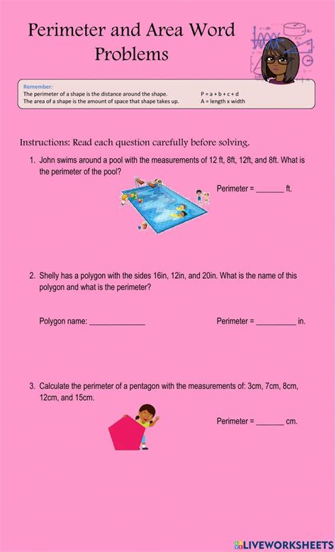 Solving Perimeter Word Problems Worksheet - Have Fun Teaching - Worksheets Library