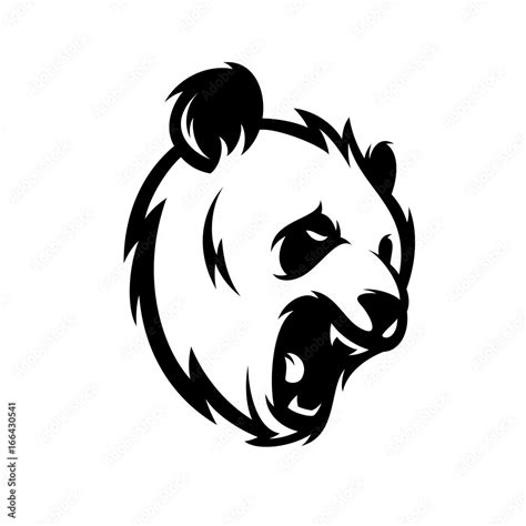 Panda Vector Logo Illustration Stock Vector | Adobe Stock