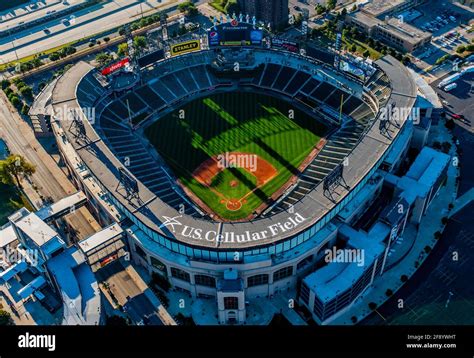 Aerial view of baseball stadium, US Cellular Field, Chicago, Illinois, USA Stock Photo - Alamy