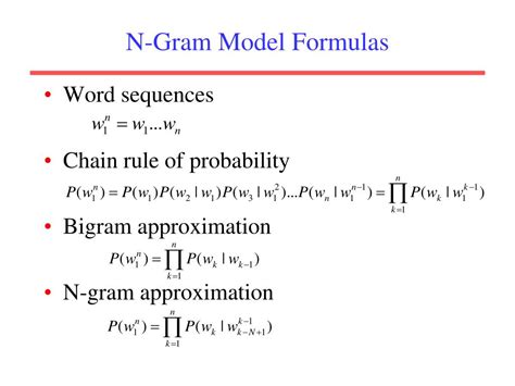 PPT - N-Gram Model Formulas PowerPoint Presentation, free download - ID:3147634