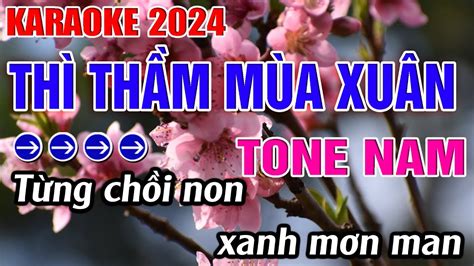 Thì Thầm Mùa Xuân Karaoke Tone Nam Karaoke Đăng Khôi - Beat Mới - YouTube