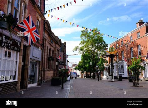 The High Street in Stone, Staffordshire, West Midlands, England, United ...