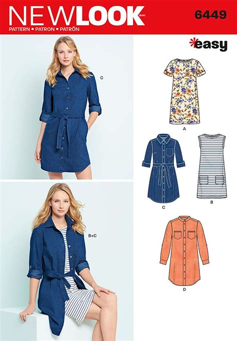 New Look 6449 Misses' Easy Shirt Dress and Knit Dress